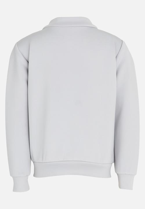 See-Saw - Sequin Bomber with Front Zip Silver