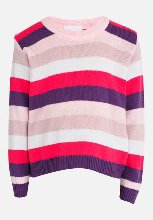 See-Saw - Stripe Jersey Mid Pink