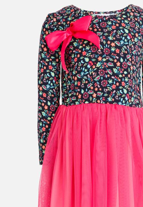 See-Saw - Combo floral dress - pink