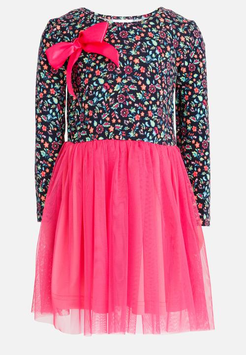 See-Saw - Combo floral dress - pink