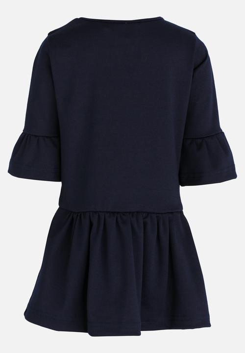 See-Saw - Fluted Sleeve Dress Navy