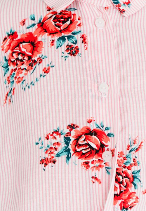 See-Saw - Front Tie Shirt Mid Pink