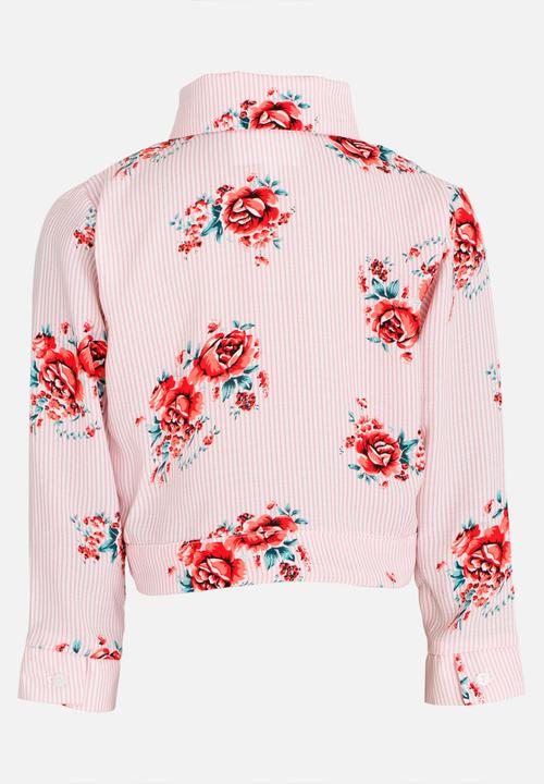 See-Saw - Front Tie Shirt Mid Pink