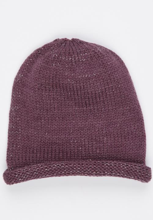 See-Saw - Lurex Beanie Mid Purple