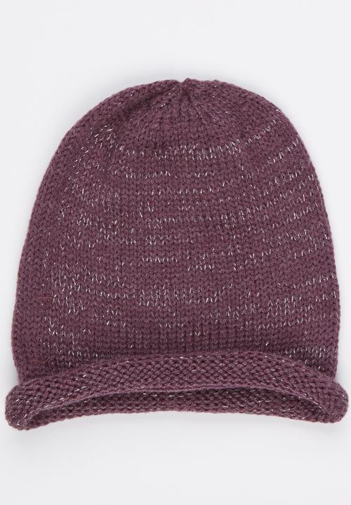 See-Saw - Lurex Beanie Mid Purple