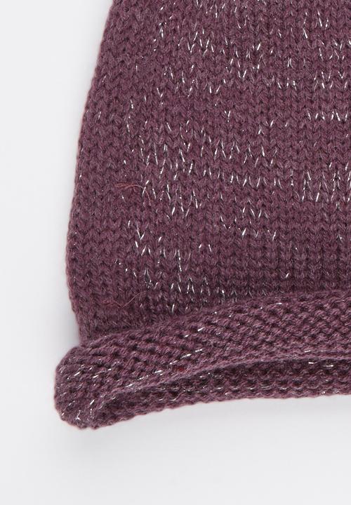 See-Saw - Lurex Beanie Mid Purple