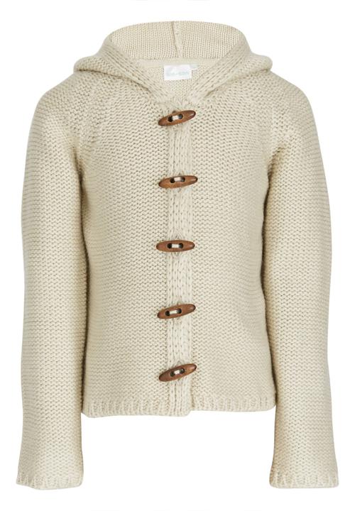 See-Saw - Hooded Chunky Knit Cardigan Neutral