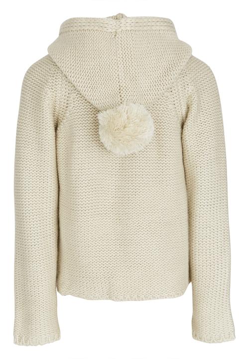 See-Saw - Hooded Chunky Knit Cardigan Neutral