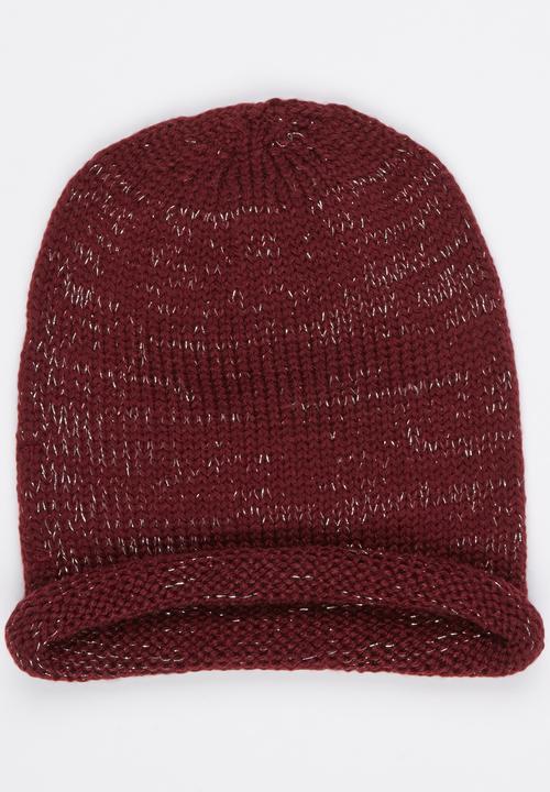See-Saw - Lurex Beanie Maroon