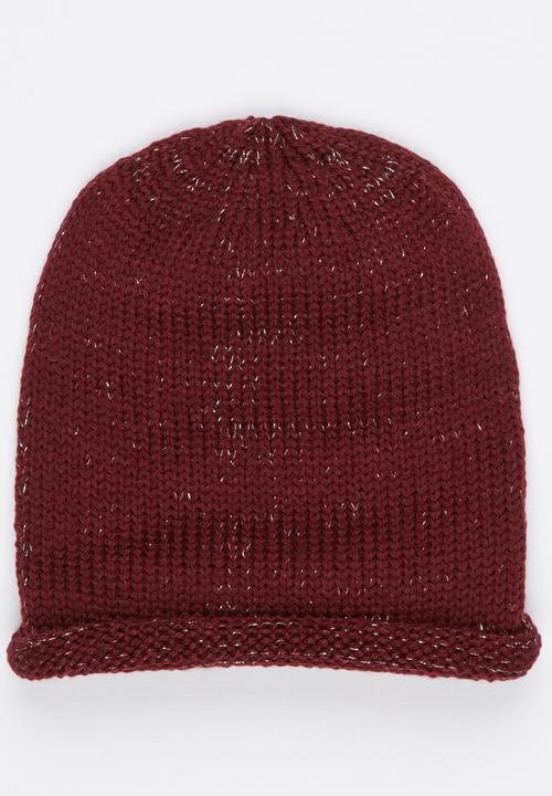 See-Saw - Lurex Beanie Maroon
