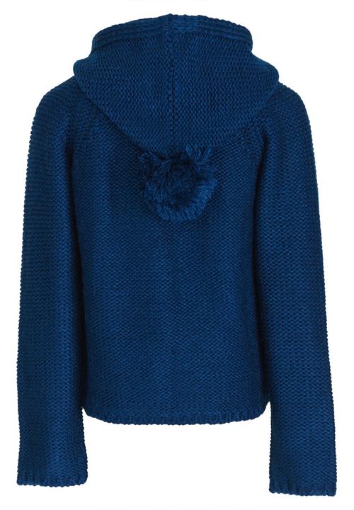 See-Saw - Hooded Chunky Knit Cardigan Blue