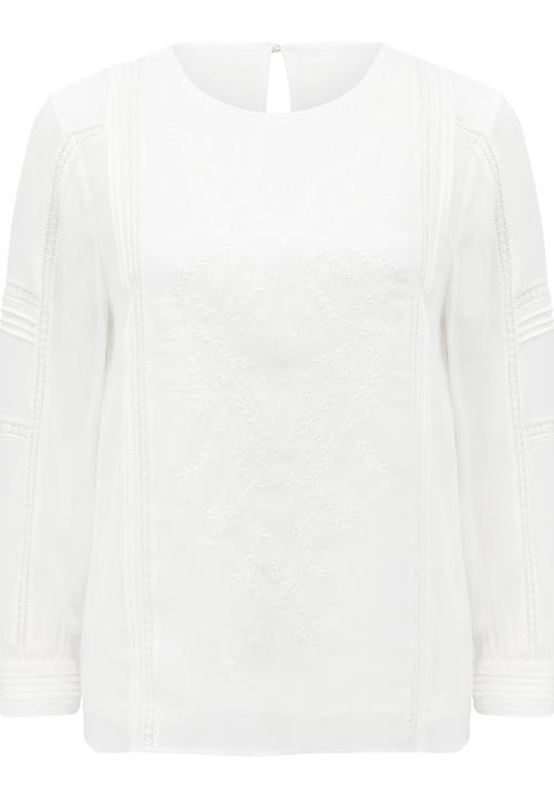 Forever New (Spree) - Christina Embroidered Blouse Cream