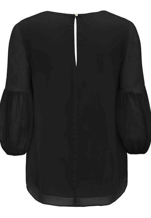 Forever New (Spree) - Carol Volume Sleeve Blouse Black
