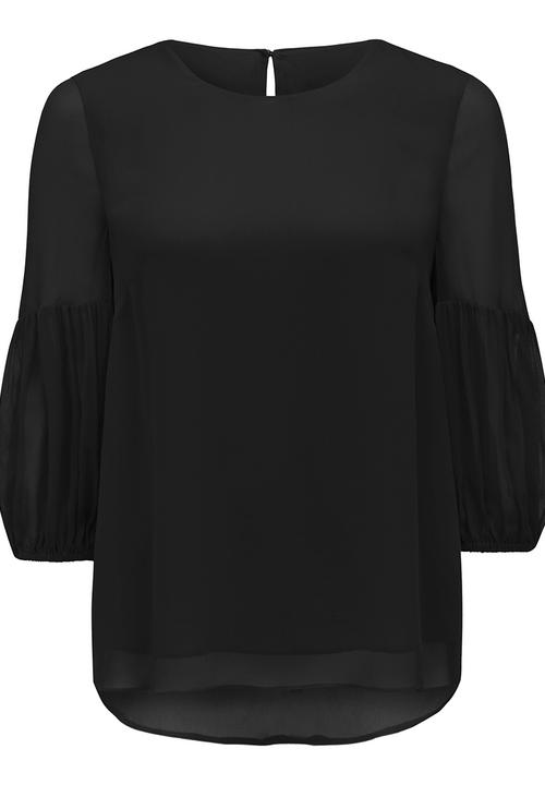 Forever New (Spree) - Carol Volume Sleeve Blouse Black