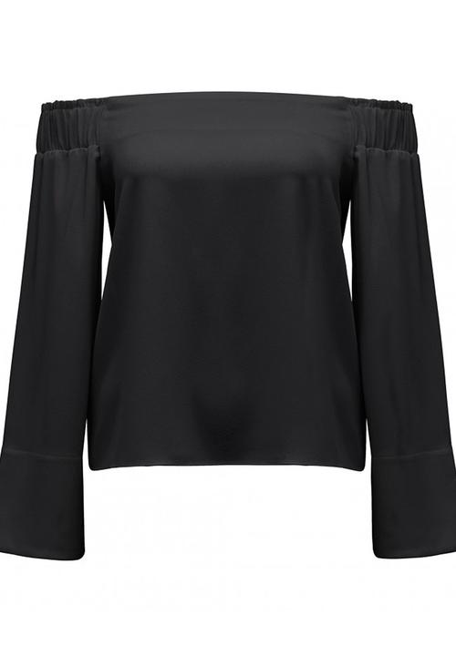 Forever New (Spree) - Issy Off Shoulder Flare Sleeve Top Black