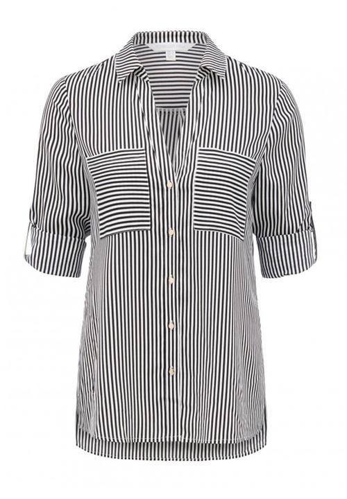 Forever New (Spree) - Joanne Pocket Stripe Shirt Black and White