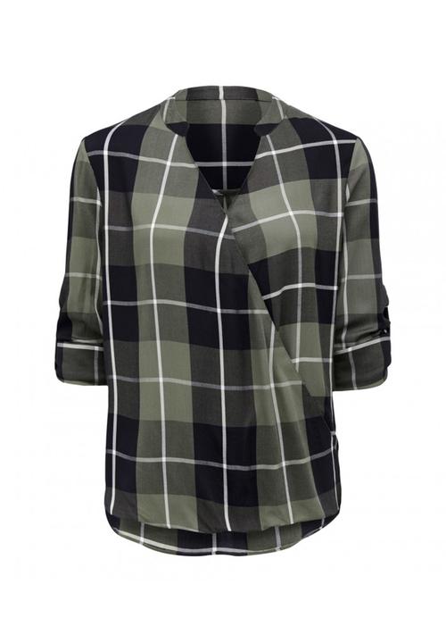 Forever New (Spree) - Jessica Check Wrap Shirt Khaki Green