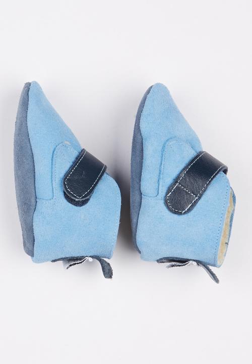 shooshoos - Paper Plane Booties  Blue