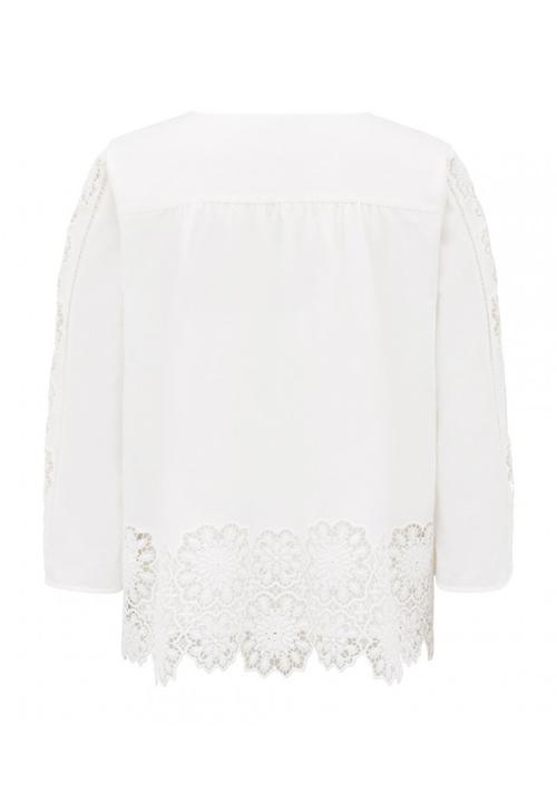 Forever New (Spree) - Lana Lace Floral Embroidery Blouse Off White