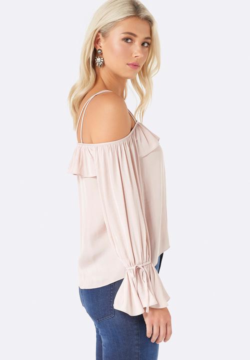 Forever New (Spree) - Lorraine Strappy Tie-sleeve Top Nude