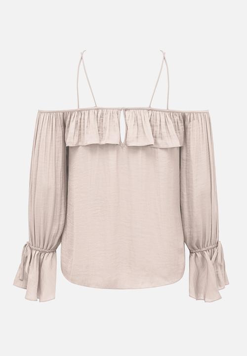 Forever New (Spree) - Lorraine Strappy Tie-sleeve Top Nude