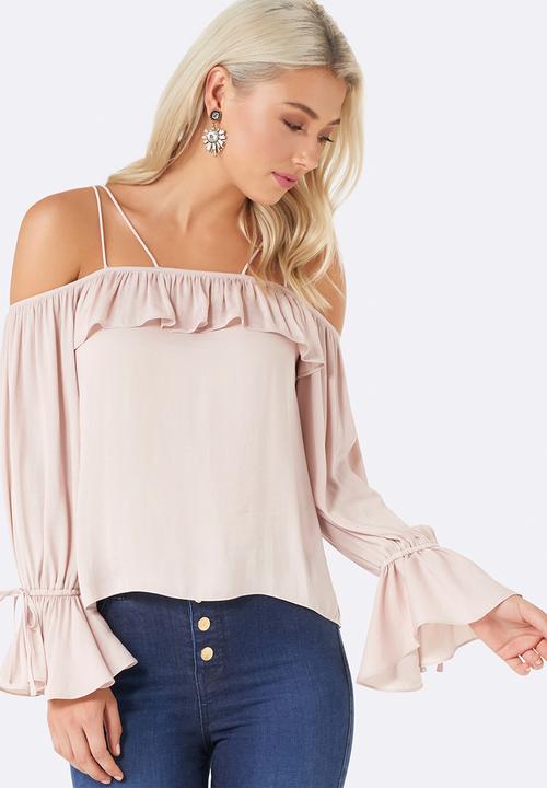 Forever New (Spree) - Lorraine Strappy Tie-sleeve Top Nude
