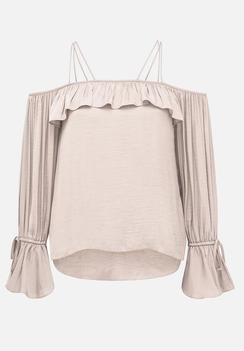 Forever New (Spree) - Lorraine Strappy Tie-sleeve Top Nude
