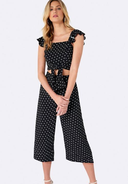 Forever New (Spree) - Holly Wrap Cropped Top Black and White