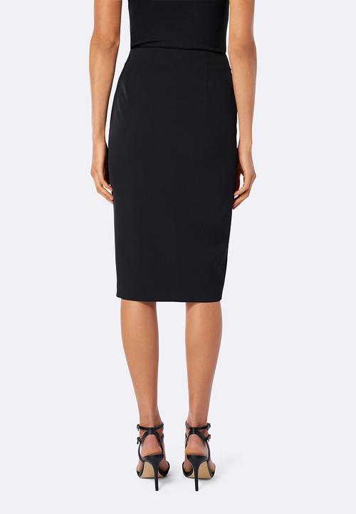 Forever New (Spree) - Alexi Lace-up Pencil Skirt Black