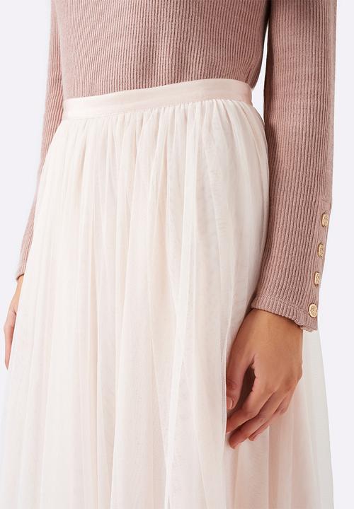 Forever New (Spree) - Ella Tulle Midi Skirt Pale Pink
