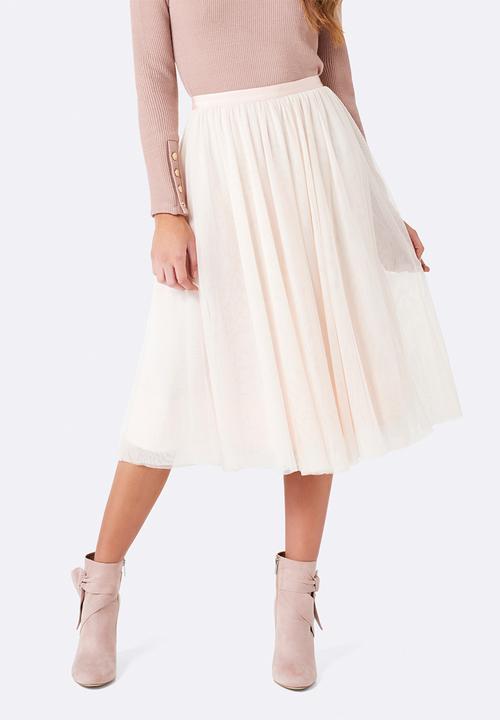 Forever New (Spree) - Ella Tulle Midi Skirt Pale Pink