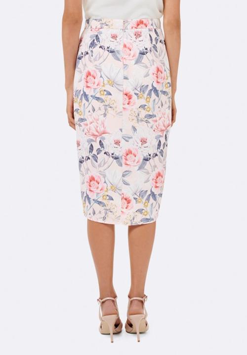 Forever New (Spree) - Hollie Drape Wrap Skirt Pale Pink