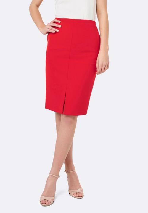 Forever New (Spree) - Ellie Pocket Pencil Skirt Red