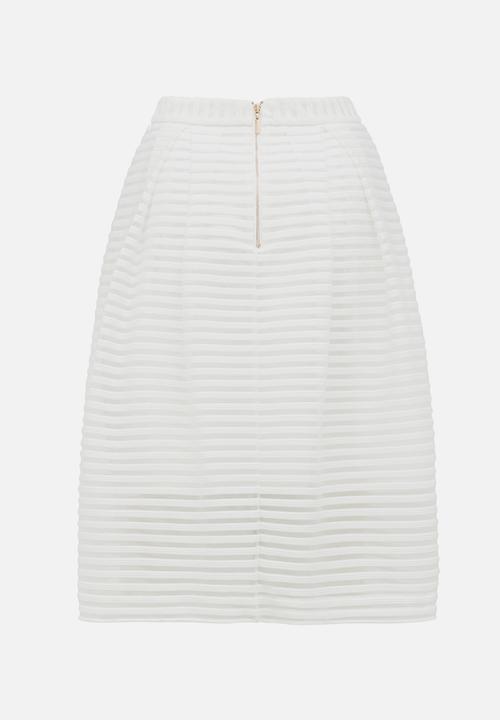 Forever New (Spree) - Penelope Stripe Prom Skirt White