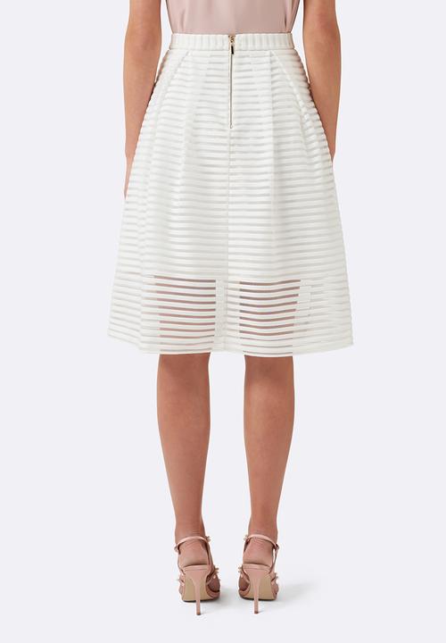 Forever New (Spree) - Penelope Stripe Prom Skirt White
