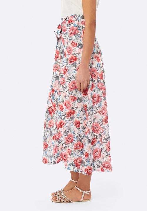 Forever New (Spree) - Celeste Tie Waste Maxi Skirt Red