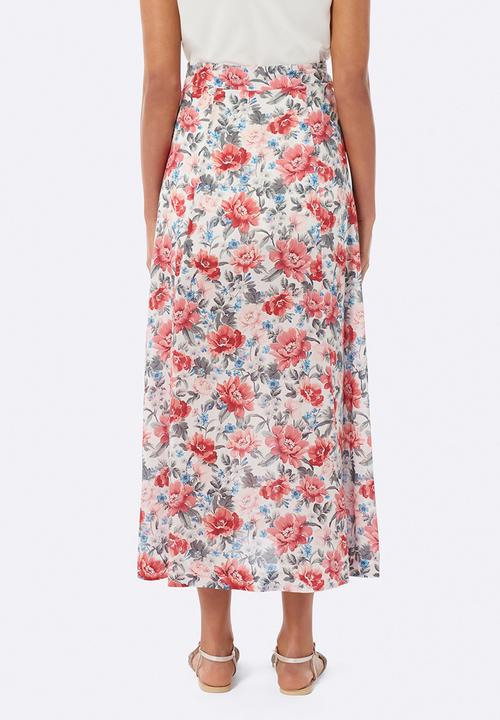 Forever New (Spree) - Celeste Tie Waste Maxi Skirt Red