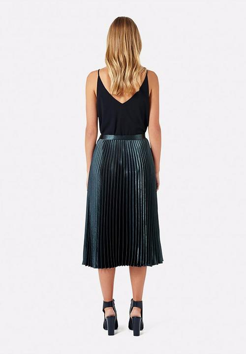 Forever New (Spree) - Harriet Pleated Midi Skirt Dark Green
