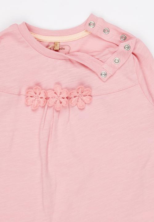 Soobe - Printed Long Sleeve Tee Mid Pink