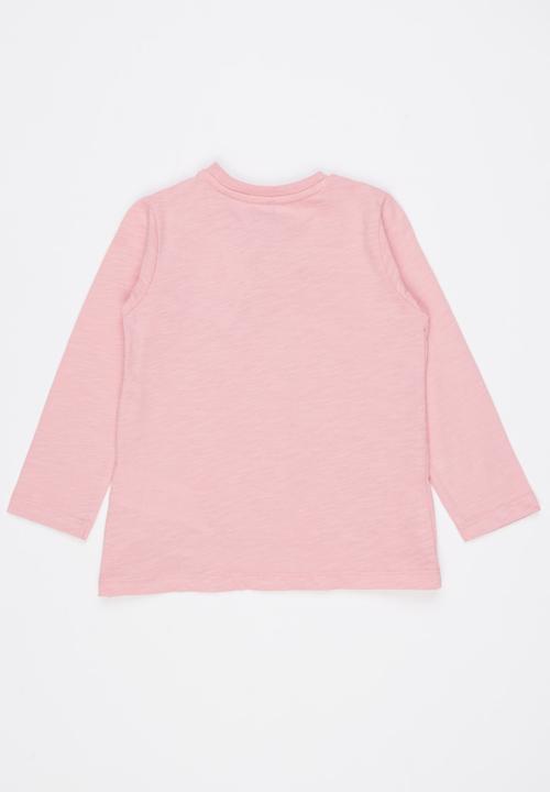 Soobe - Printed Long Sleeve Tee Mid Pink