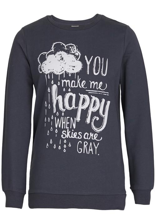 Soobe - Girls Printed Top Dark Grey