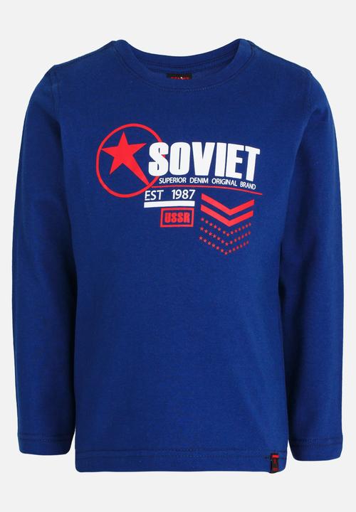 SOVIET - Demarco Long Sleeve Tee Blue