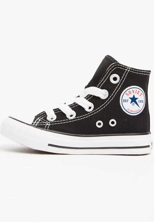 SOVIET - K viper hi cut canvas sneaker - black