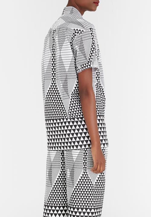 Chulaap - Diamond Print Shirt Black and White