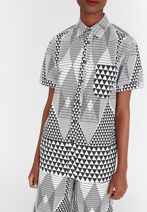 Chulaap - Diamond Print Shirt Black and White