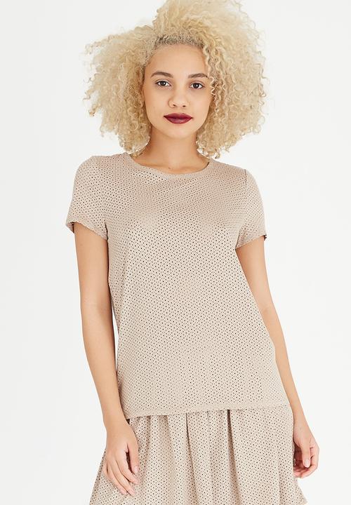 ONLY - Astrid Suede-look Top Nude