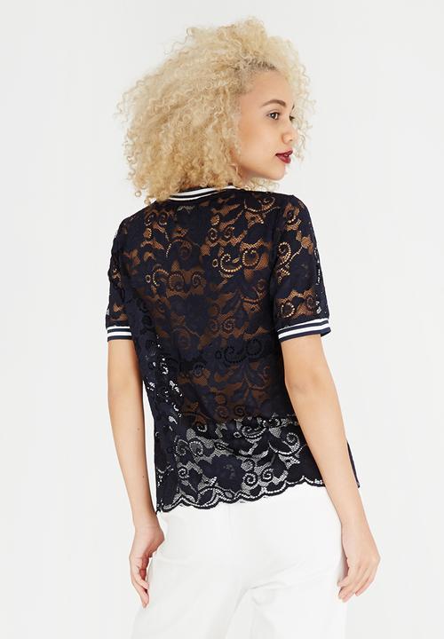 ONLY - Gwen Short Sleeve Top Navy