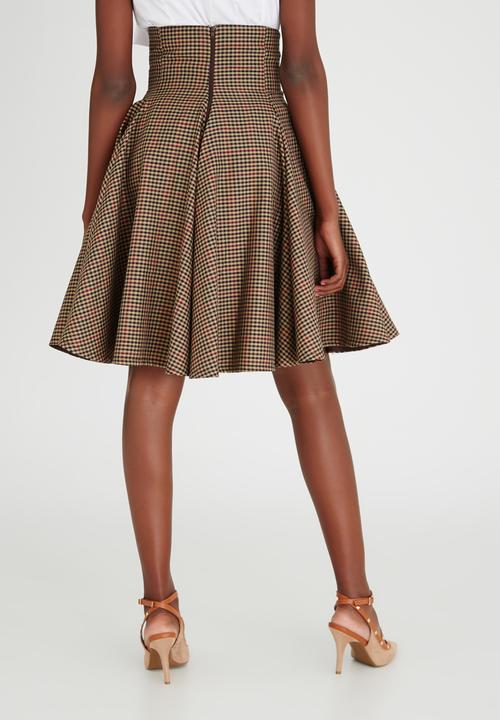 DAVID by David Tlale - Heritage Skirt Mid Brown