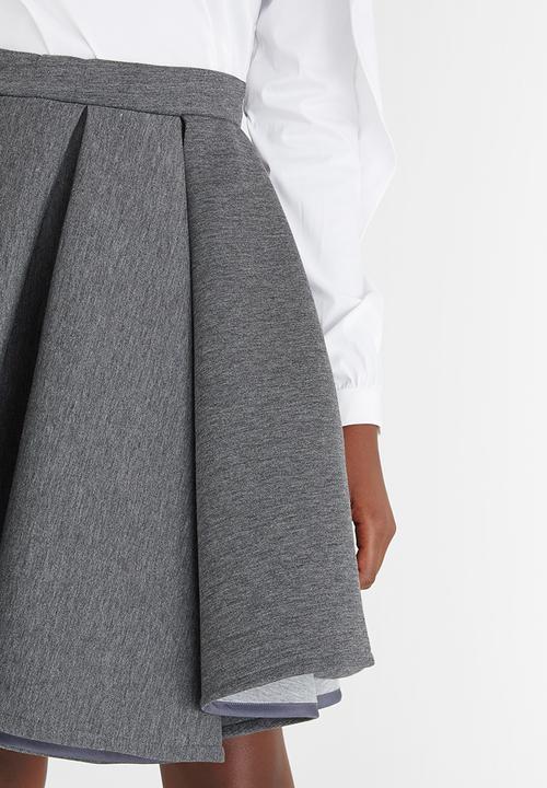 DAVID by David Tlale - Babydoll Skirt Grey Melange
