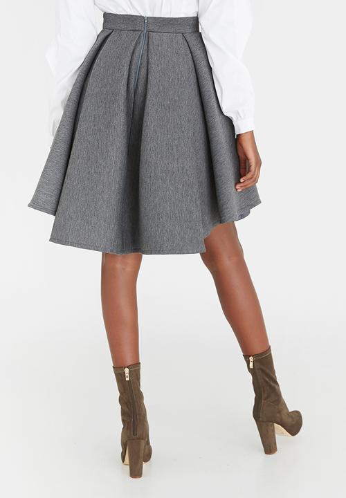 DAVID by David Tlale - Babydoll Skirt Grey Melange